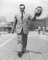 Single-breasted summer suit with cuffed trousers and matching hat, Hot Springs National Park, 1948.