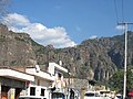 Zicht op de pyramide van Tepoztlán