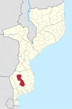 Chigubo District on the map of Mozambique