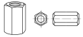 Coupling nut‎ and it's orthographic view