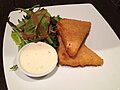 Image 39Fried cheese, served with tartar sauce and side salad (from Czech cuisine)