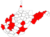 County distribution map.