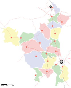 Map of हरियाणा with पिहोवा (पेहवा) marked