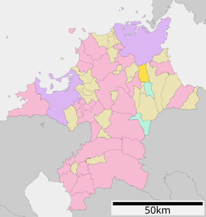 Lage Kawaras in der Präfektur