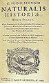 Portada d'una edició de 1669 de la Naturalis Historia de Plini el Vell.