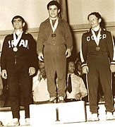 Rahim Aliabadi (links) auf dem Podium bei der WM 1969