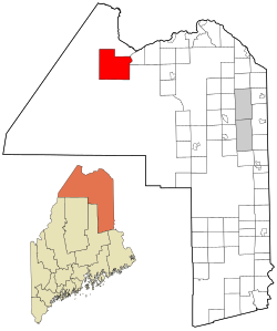 Location of Allagash in Aroostook County, Maine