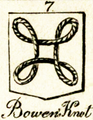 Bowen knot i engelsk heraldikk (Hugh Clarks lærebok, London 1827)