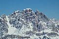 Monte Cristallo from the south, left the Forcella Staunies