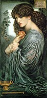 Morris painted by Dante Gabriel Rossetti as Proserpine (1874)