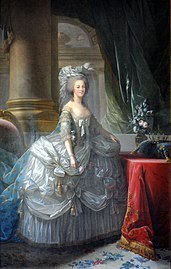 Maria Antonietta in gran abito di corte (1779). Castello di Versailles, Versailles.