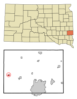 Location in Minnehaha County and the state of South Dakota