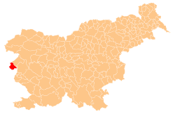 Location of the Municipality of Brda in Slovenia