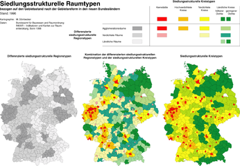 Siedlungsstrukturelle Raumtypen in Deutschland 1996