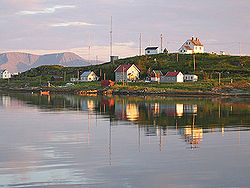 View of Torsvåg on Vannøya, a part of Helgøy municipality