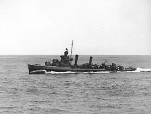 USS Swanson (DD-443) underway in November 1942.