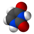 Space-filling model of uracil