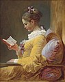„Skaitanti jauna mergina“, aut. Žanas Onorė Fragonaras, XVIII a. prancūzų rokokas