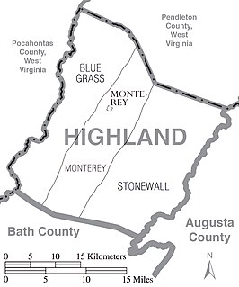 Kaart van Highland County