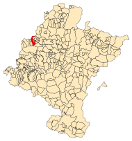 Localização do município de Echarri-Aranaz em Navarra