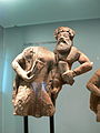 Fragment av antikk gresk terrakottafigur av en mænade og Silenus. Ny Carlsberg Glyptothek i København