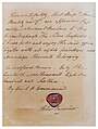 Original warrant granted by Prince Leopold to Hawkes, Moseley & Co. in 1816