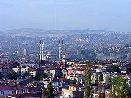 Uitzicht op Altındağ, het centrum van Ankara