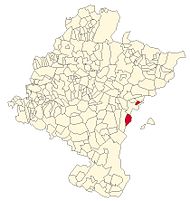 Localização do município de Xavier em Navarra