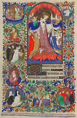 Heures de Bedford : La Vierge de miséricorde, Maître de Bedford, vers 1410-1430, British Library, Londres, Add.18850, f.150v.