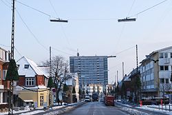 Center of Bagsværd, with the Bagsværd Towers in the center