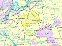 Census Bureau map of Columbus, New Jersey