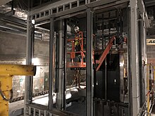 Elevator under construction at Grand Central Madison