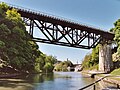 A deck Truss railroad bridge over the Erie Canal