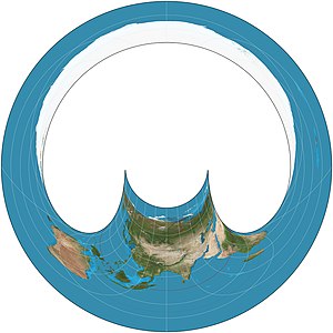 Hammer retroazimuthal projection, back, by Strebe