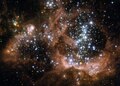 NGC 604, область зореутворення в Галактиці Трикутника, зображення космічного телескопа Хаббла