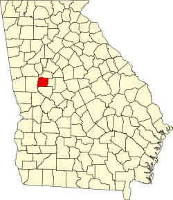 map of Georgia highlighting Pike County