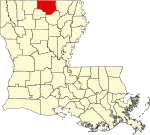 State map highlighting Union Parish