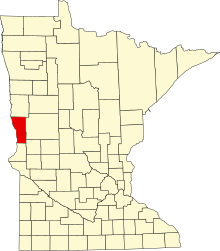 Map of Minnesota highlighting Wilkin County.svg