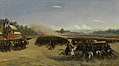 Une revue militaire au Champ-de-Mars en 1846 en l'honneur d'Ibrahim Pacha, un dignitaire égyptien.