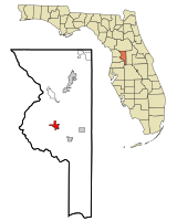 Location in Sumter County and the state of فلوریڈا