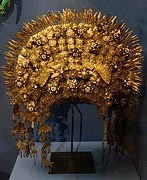 A Minang suntiang, gilded crown for bride