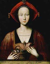 Izabella portréja egy XVII. századi festményen, Uffizi Képtár, Firenze