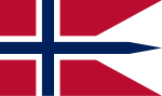 Norsk stats- och örlogsflagga.