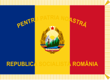 Flag of Patriotic Guards of Romania (1977-1989, obverse).svg