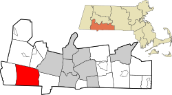 Location in Hampden County in Massachusetts