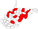 County distribution map.