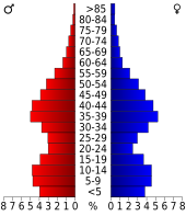 Bevolkingspiramide Stafford County