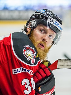 Le hockeyeur canadien David Liffiton, sous le maillot des Malmö Redhawks, en mars 2015. (définition réelle 2 929 × 3 905)
