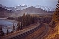 Bahnstrecke entlang des Athabaska River