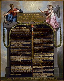 La Déclaration des droits de l'homme et du citoyen de 1789.